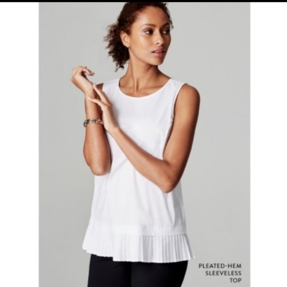 J. Jill Pleated Hem sleeveless top